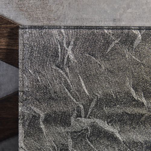 Panneau en verre feuilleté - "JEWEL ROCK" STEEL SILK ORGANICA™ - Avant Art Architectural Glass, Inc. - à motif / pour agencement intérieur / avec insert en textile