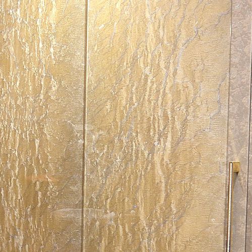 Panneau en verre feuilleté - "JEWEL ROCK" GOLD SILK ORGANICA™ - Avant Art Architectural Glass, Inc. - à motif / pour meuble / pour porte