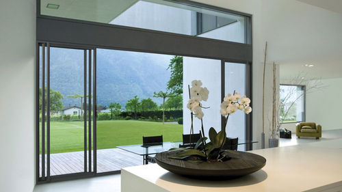 Baie vitrée coulissante - MK5C  - Capral Aluminium - en aluminium / à double vitrage