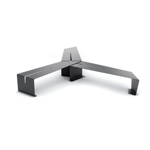 Banc public contemporain - CEKTA - LAB23 - en acier galvanisé