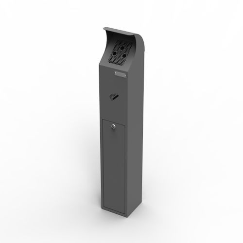 Cendrier sur pied - ONDA MINI - LAB23 - en acier galvanisé / pour extérieur / pour espace public