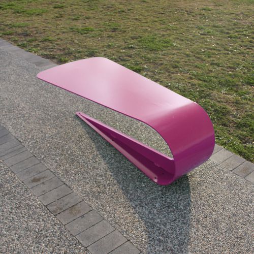 Banc public contemporain - PETALO - LAB23 - en acier inoxydable / à double assise