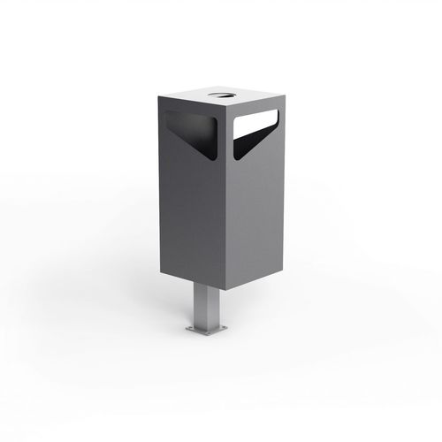 Poubelle publique - URUS-Q - LAB23 - sur pied / en acier / en acier inoxydable