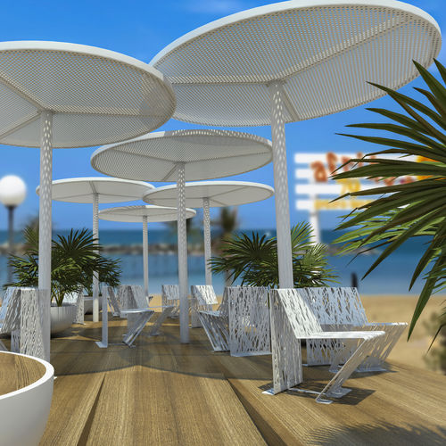 Pergola autoportée - SHADE - LAB23 - en acier galvanisé / en PP / pour espace public