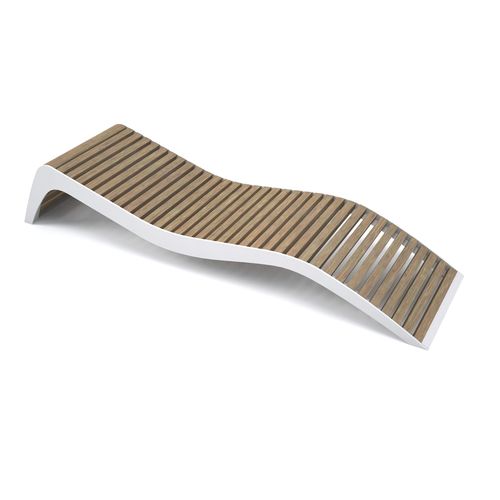 Bain de soleil design original - EMME - LAB23 - en bois exotique / en acier galvanisé / en acier à revêtement par poudre