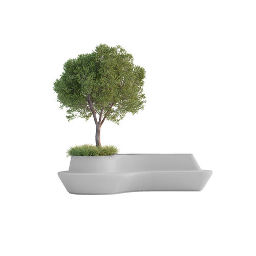 Banc public design original - SOUL - LAB23 - en fibro-ciment / avec dossier / sans accoudoirs