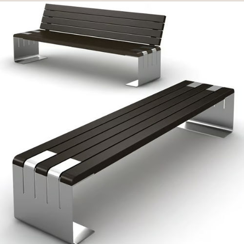 Banc public contemporain - INCONTRO - LAB23 - en bois / en acier galvanisé / en acier inoxydable