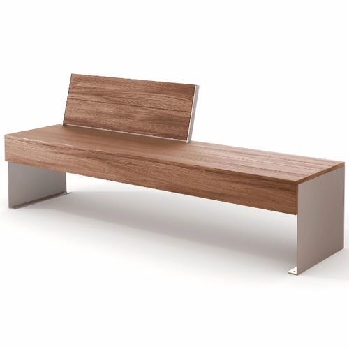 Banc public contemporain - ZEN 2000/ZEN 2000 WPC/ZEN 3000 - LAB23 - en bois exotique / en bois composite / en acier