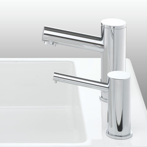 Mitigeur avec distributeur de savon - ELITE DUO - Stern Engineering Ltd. - pour lavabo / à poser / électronique