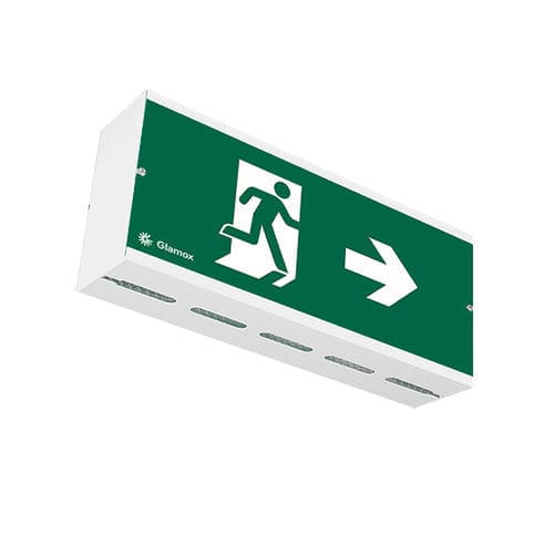 Éclairage de secours en saillie - E30  - GLAMOX - rectangulaire / à LED / en acier peint