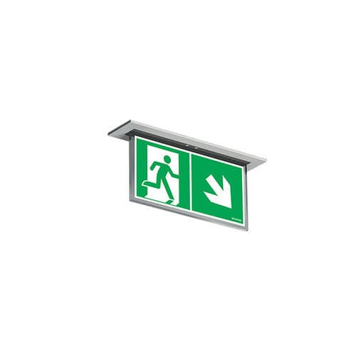 Éclairage de secours encastrable au plafond - VERSO-R - GLAMOX - rectangulaire / à LED / plastique