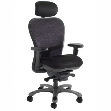 Fauteuil de bureau contemporain - CXO : 6200D TI - Nightingale Corp - en cuir / en tissu / avec repose-tête