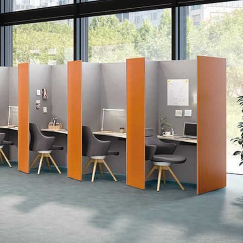 Bureau POD acoustique - DRAPE - Okamura - pour 1 personne / avec étagère / avec éclairage LED intégré