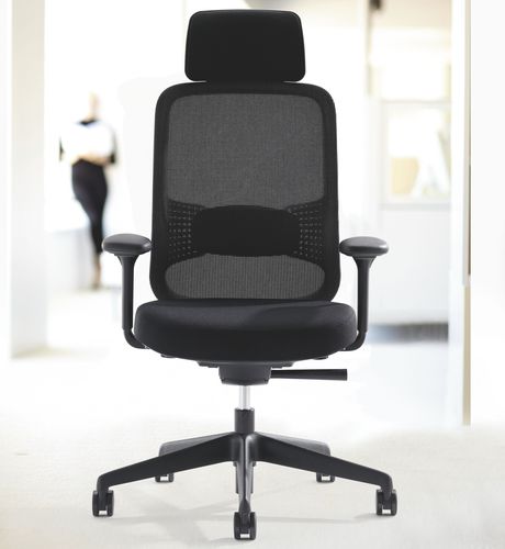 Fauteuil de direction contemporain - PROJEK - Teknion - en résille / avec repose-tête / réglable
