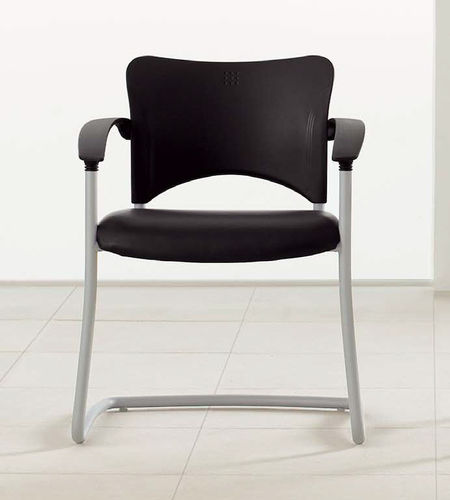 Chaise visiteur contemporaine - AMICUS - Teknion - d'intérieur / en plastique / en cuir