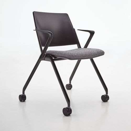 Chaise visiteur contemporaine - KUPP - Teknion - d'intérieur / en tissu / avec piètement en métal