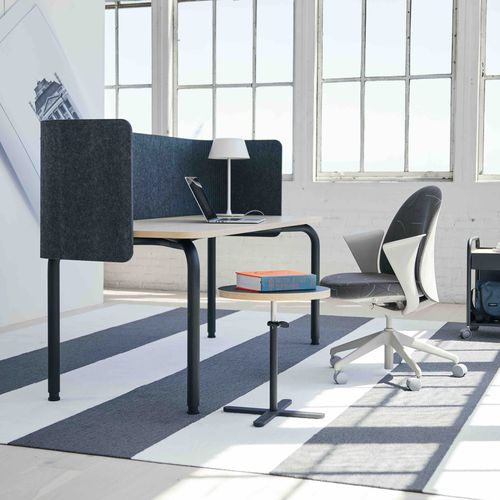 Bureau sur pied - ROUTES - Teknion - contemporain / en bois / droit