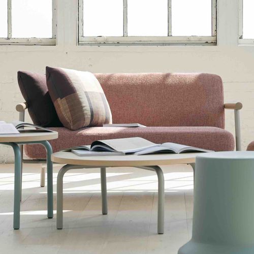 Canapé contemporain - ROUTES - Teknion - en tissu / avec accoudoirs / multicolore