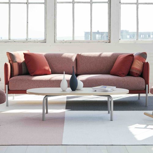 Canapé contemporain - ROUTES - Teknion - en tissu / avec accoudoirs / personnalisable