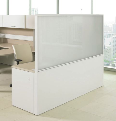 Séparateur de bureau au sol - EXPANSION - Teknion - sur bureau / en verre / stratifié