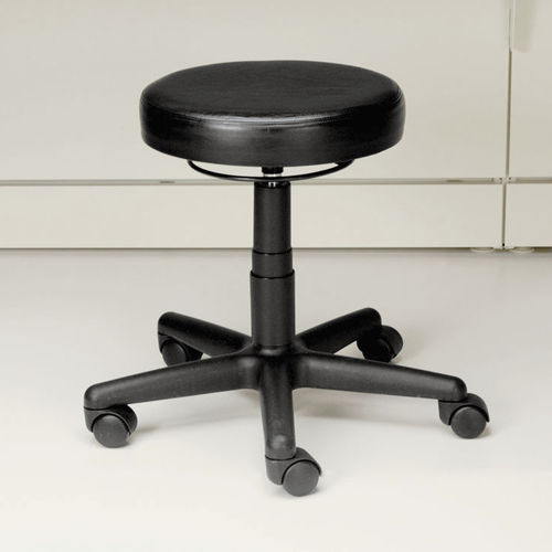 Tabouret de bureau en cuir - ABILITY - Teknion - à roulettes / à hauteur réglable / tapissé