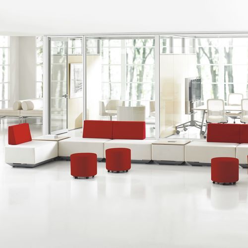 Banquette modulable - TEKNION DNA - Teknion - contemporaine / en tissu / professionnelle