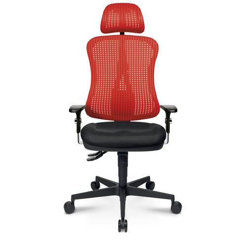 Fauteuil de bureau contemporain - HEAD POINT P / SY - Topstar - en résille / avec repose-tête / noir