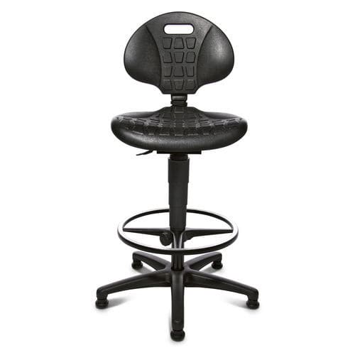 Tabouret contemporain - TEC 20  - Topstar - en cuir / avec piètement en métal / piètement central