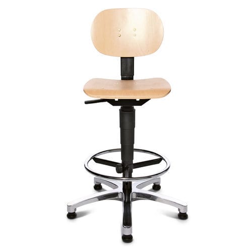 Tabouret contemporain - TEC 11 - Topstar - en cuir / avec piètement en métal / à roulettes