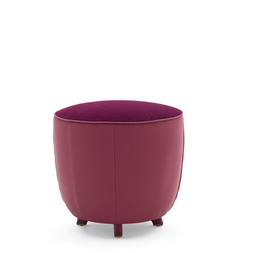 Pouf contemporain - DIADEMA 04011A - Montbel - en tissu / en cuir / rond