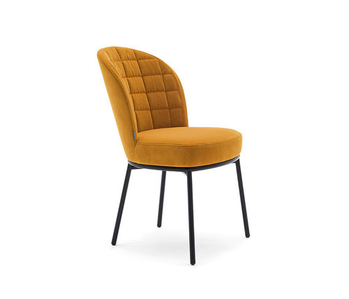 Chaise contemporaine - ROSE 03914 - Montbel - d'intérieur / en tissu / en cuir