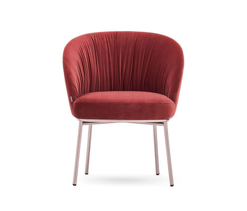 Fauteuil contemporain - ROSE 03960 - Montbel - en tissu / en cuir / en métal
