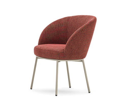 Fauteuil contemporain - ROSE 03961 - Montbel - en tissu / en cuir / en métal