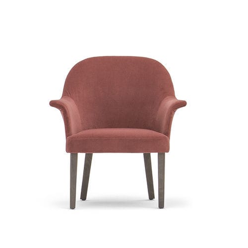 Fauteuil visiteur contemporain - GRACE 03431 - Montbel - en tissu / en cuir / en bois massif