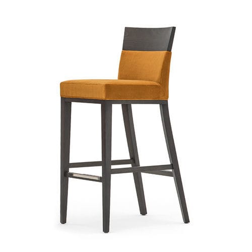 Chaise de bar contemporaine - LOGICA 00988 - Montbel - d'intérieur / en tissu / en cuir