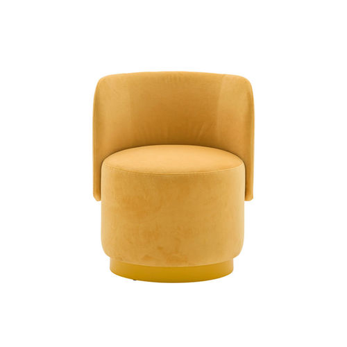 Fauteuil contemporain - Tablet 05231 - Montbel - en tissu / en bois / jaune