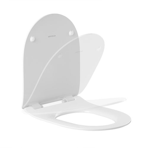 Lunette de toilettes antibactérienne - SANIBOLD - Sanindusa - en thermodurcissable / en acier inoxydable / blanche
