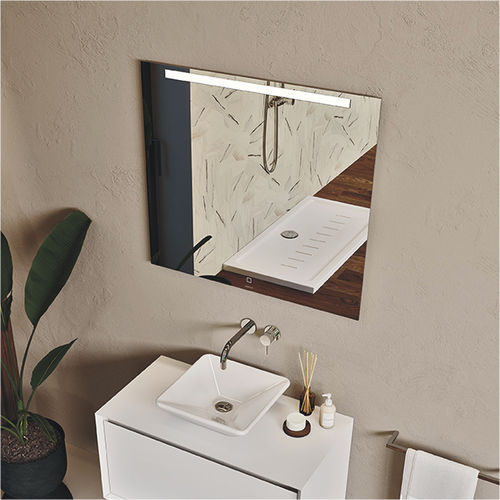 Miroir de salle de bain mural - DREAM - Sanindusa - contemporain / carré / lumineux (LED)