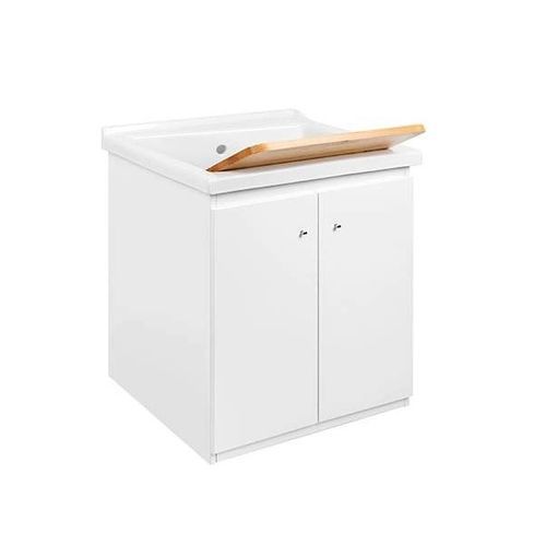 Meuble vasque à poser - BLINK : 6644000 - Sanindusa - en mélaminé / contemporain / avec porte