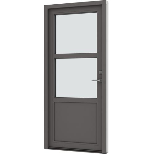 Porte d'entrée - RIBO - VELFAC - en bois / aluminium / battante