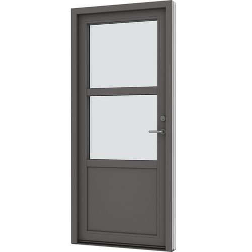 Porte d'entrée - RIBO ALU - VELFAC - en bois / en aluminium / battante