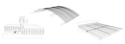 Panneau de toiture en polycarbonate - PC 2600-40-7-U - Rodeca GmbH - avec protection UV