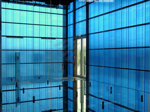 Panneau en polycarbonate alvéolaire - PC 2540-4 in pacific blue - Rodeca GmbH - pour bâtiment / coloré