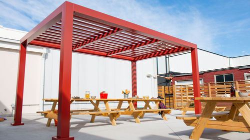 Pergola autoportée - ELEMENT - Trex Inc. - en aluminium / avec éclairage LED intégré / contemporaine