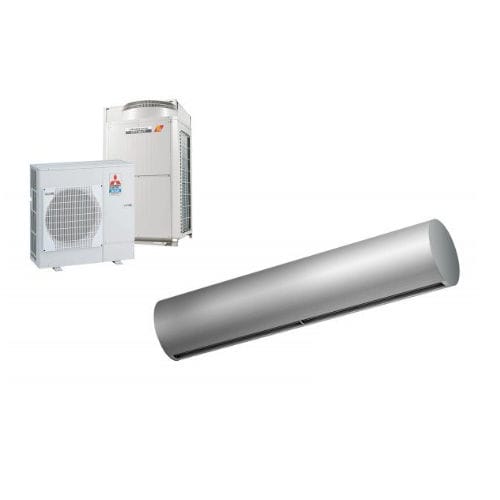 Rideau d'air de plafond - RUND DX - airtecnics - mural / professionnel / pour porte à tambour