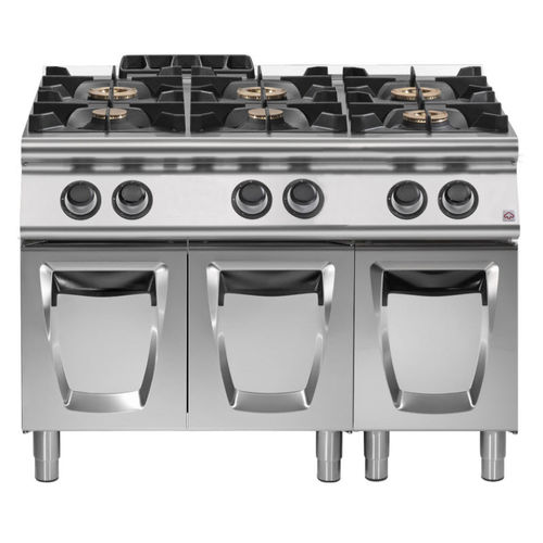 Cuisinière à gaz - EM 70/120 PCG-P - MODULAR PROFESSIONAL - professionnelle / 6 foyers / 1 four
