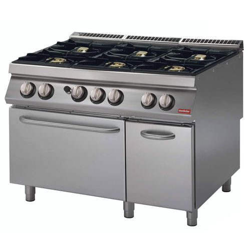 Cuisinière à gaz - PK 70/120 CFGB - MODULAR PROFESSIONAL - professionnelle / 6 foyers / 1 four