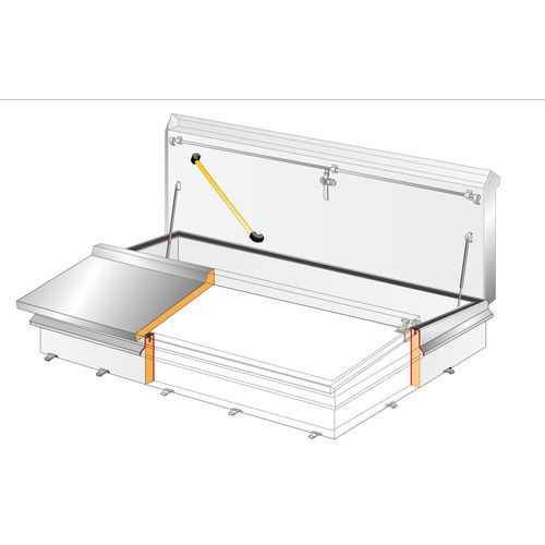 Trappe de visite de toit - RHTD - 2 LIDS - SLOPE - Gorter - rectangulaire / en aluminium / sur mesure