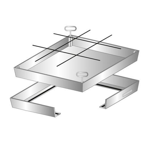 Trappe de visite pour sol - BV - REMOVABLE COVERS - 50 MM - Gorter - carrée / rectangulaire / en acier galvanisé