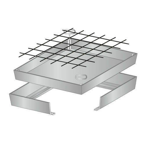 Trappe de visite pour sol - BVA - REMOVABLE COVERS - 65 MM - Gorter - carrée / rectangulaire / en acier galvanisé